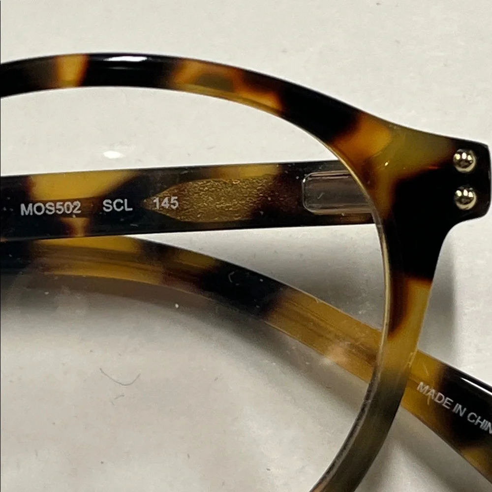 Moschino NWOT Preppy Collegiate 48-20-145 Round Brown Tortoise Eyeglass Frames